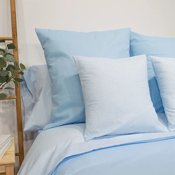 Funda nórdica vichy azul