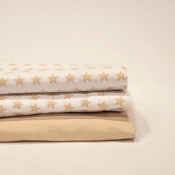 Juego sábanas Estrellas beige largo especial