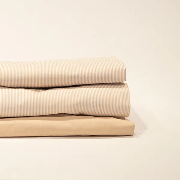 Juego sábanas Rayas beige largo especial 210 