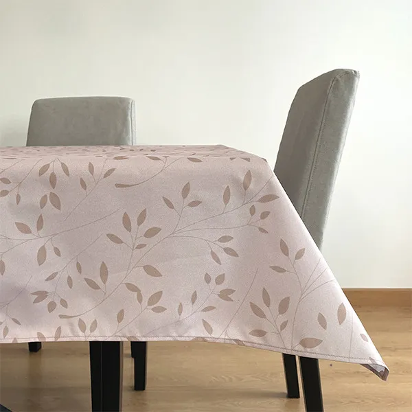 Mantel Antimanchas Flores beige