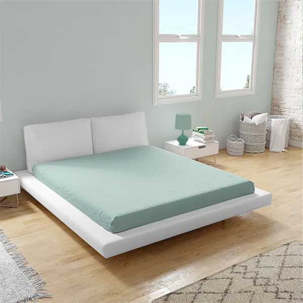 Sábana bajera algodón largo especial 210 cm verde