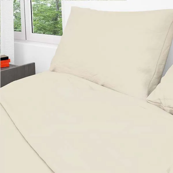 Juego sábanas algodón caravana 3 piezas largo 180 cm lino