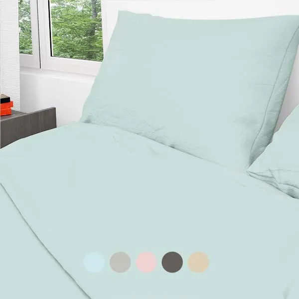 Juego sábanas algodón caravana 3 piezas largo 180 cm verde