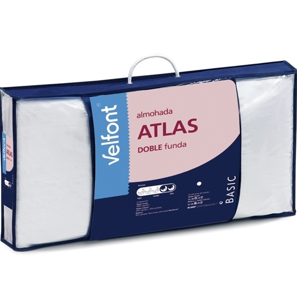 Almohada de fibra Atlas Velfont, con firmeza alta